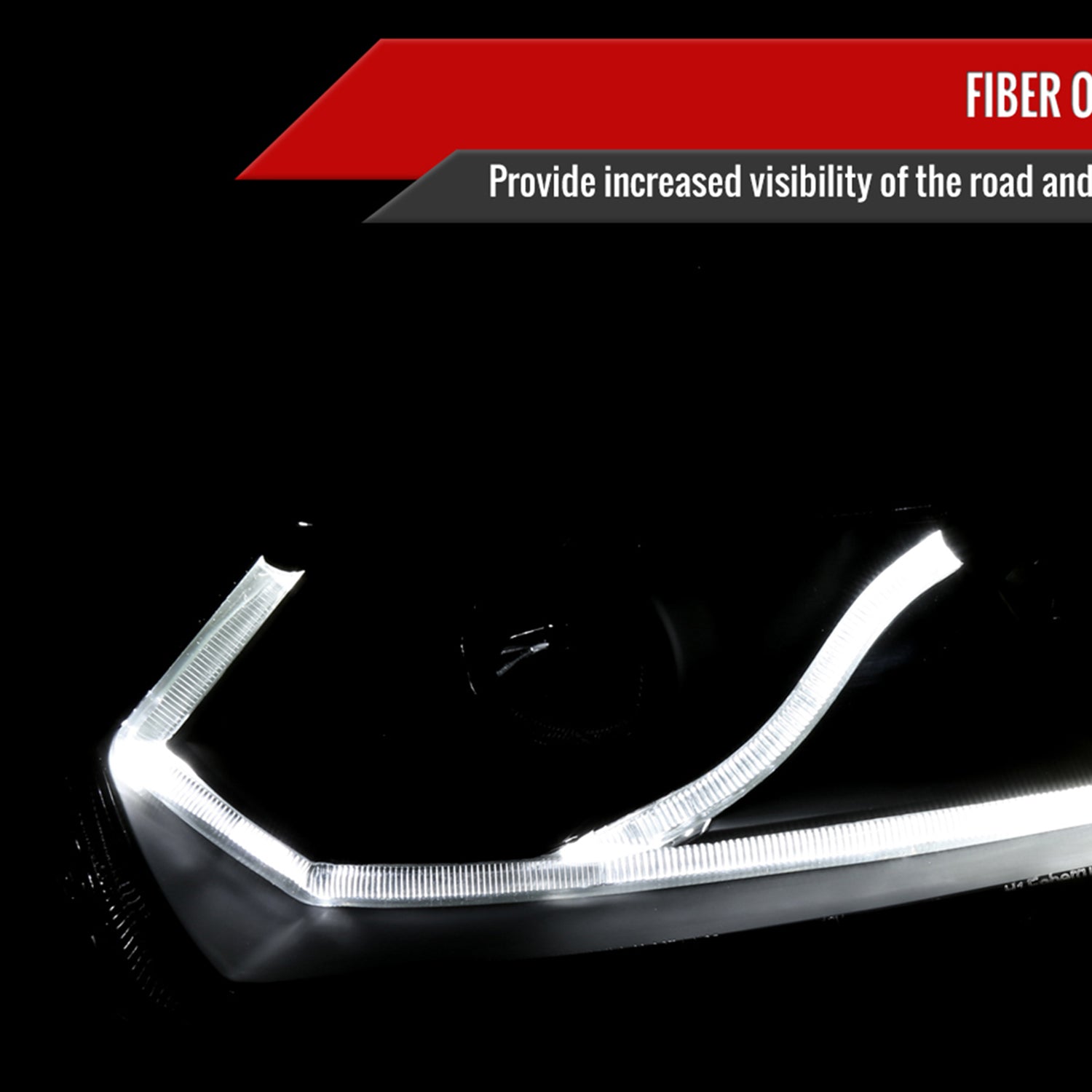 SPEC D TUNING 2006 2011 Honda Civic Coupe Projector Headlights LED Light Strips Matt Black