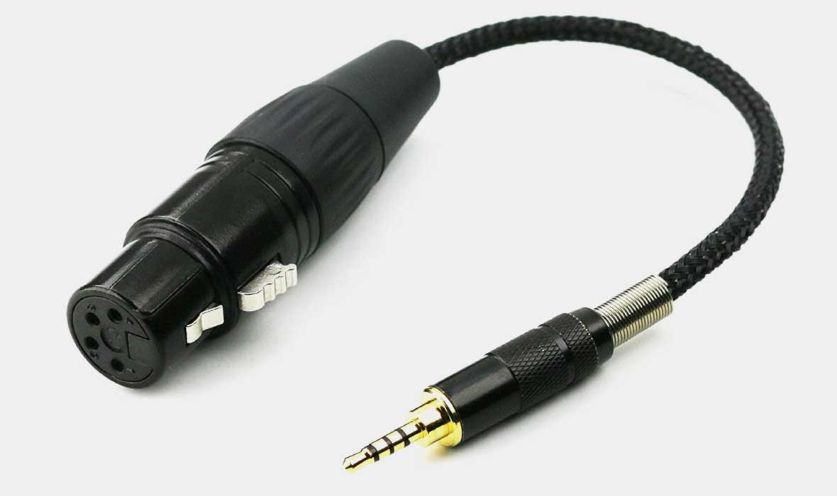 Headphone-Zone-Headgear Audio-4-Pin XLR Female to 2.5mm TRRS Balanced Male Adaptor