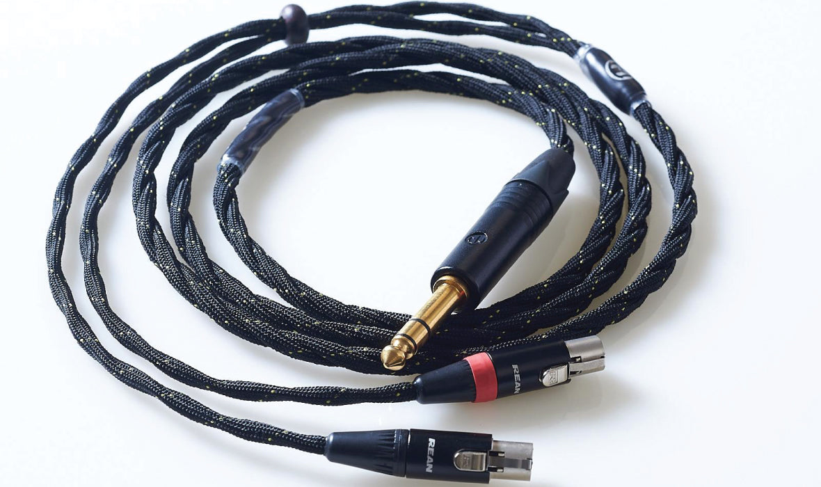 Headphone-Zone-Headgear Audio - Audeze LCD-2, LCD-3, LCD-4, LCD-X, LCD-XC Headphone Replacement Cable /Black Sleeved