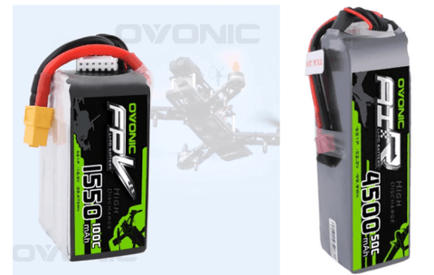 ovonic lipo battery 1550 5s& 4500 6s