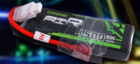 ovonic 7.4v 1500mah 2S 50c lipo battery pack