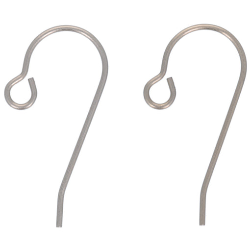 Earring Findings, French Hook Earring Wire with Loop 24.5mm Long / 23 Gauge  Thick, Titanium (10 Pairs) — Beadaholique