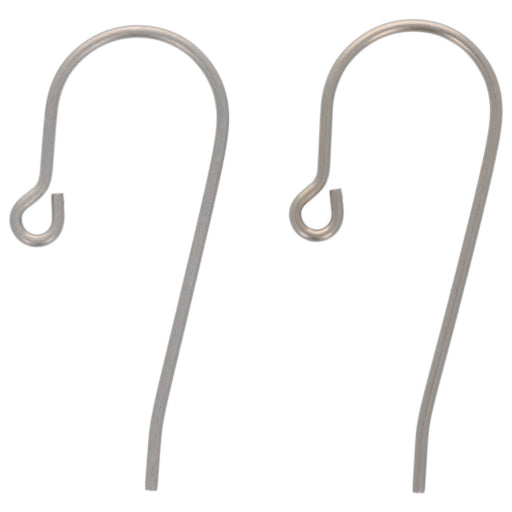 Earring Findings, French Hook Earring Wire with Loop 21.5mm Long / 23 Gauge  Thick, Titanium (10 Pairs) — Beadaholique