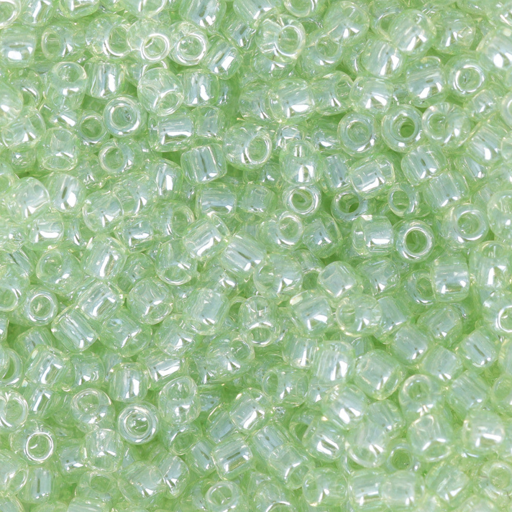 Toho RE:Glass Seed Beads, Round Size 11/0, #5105 Luster Green, (2.5