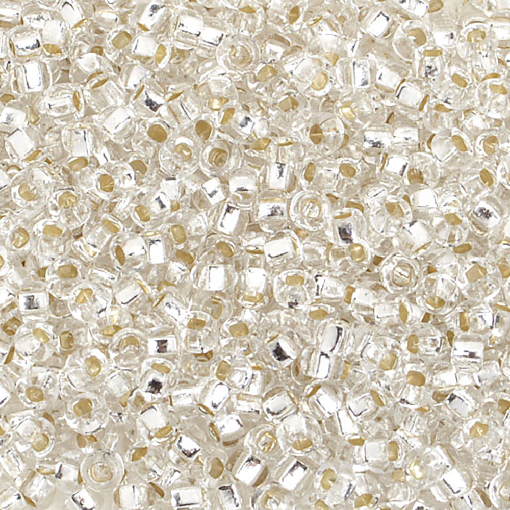 Preciosa Czech Glass, 8/0 Seed Bead, Silver Lined Crystal (1 Tube)