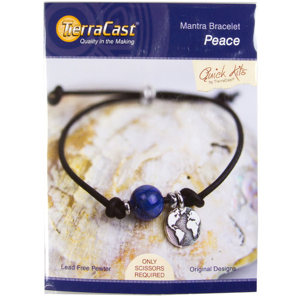 Bracelet Kit, Peace Mantra, Makes One Bracelet, By TierraCast