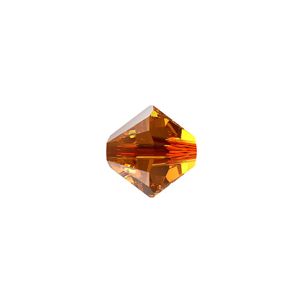 PRESTIGE Crystal, #5328 Bicone Bead 6mm, Light Amber (1 Piece)