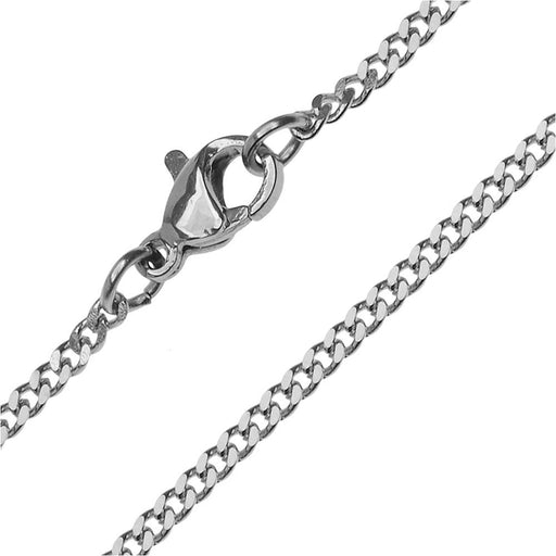 Lezam 12pcs 18 inch Stainless Steel Necklace Bulk Satellite Beaded Cable Chains Necklace for Jewelry Making Supplies 2mm