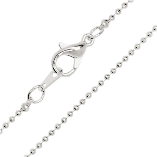 1.2 Ball Chain Clasp - 1.2 Silver Tone Plated Brass Chain Clasp