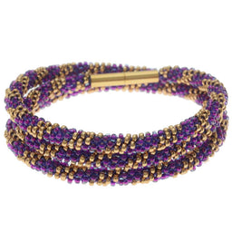 Ultra Violet Vortex Kumihimo Bracelet