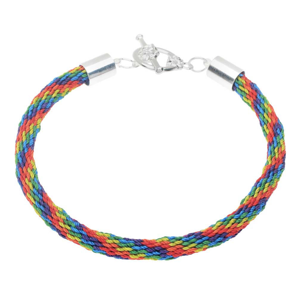 Rainbow 24 Warp Kumihimo Bracelet (Reboot)