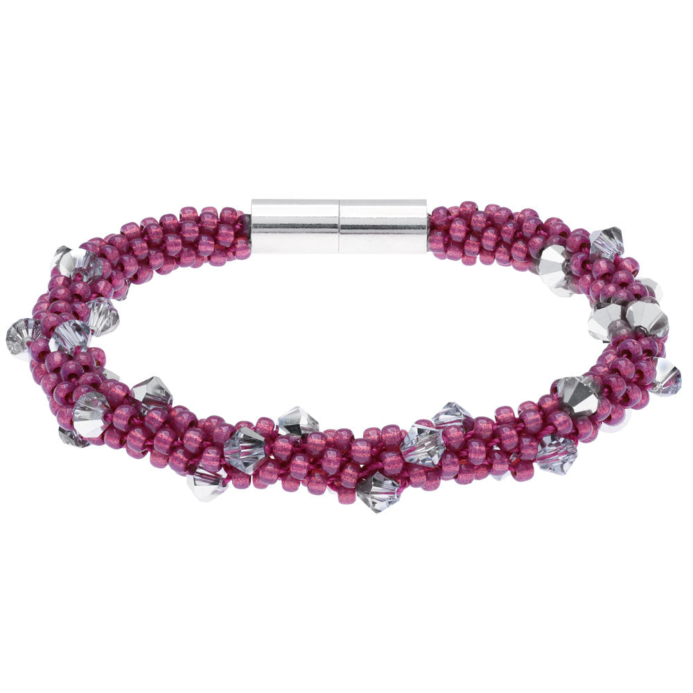 Pink Rocker Kumihimo Bracelet