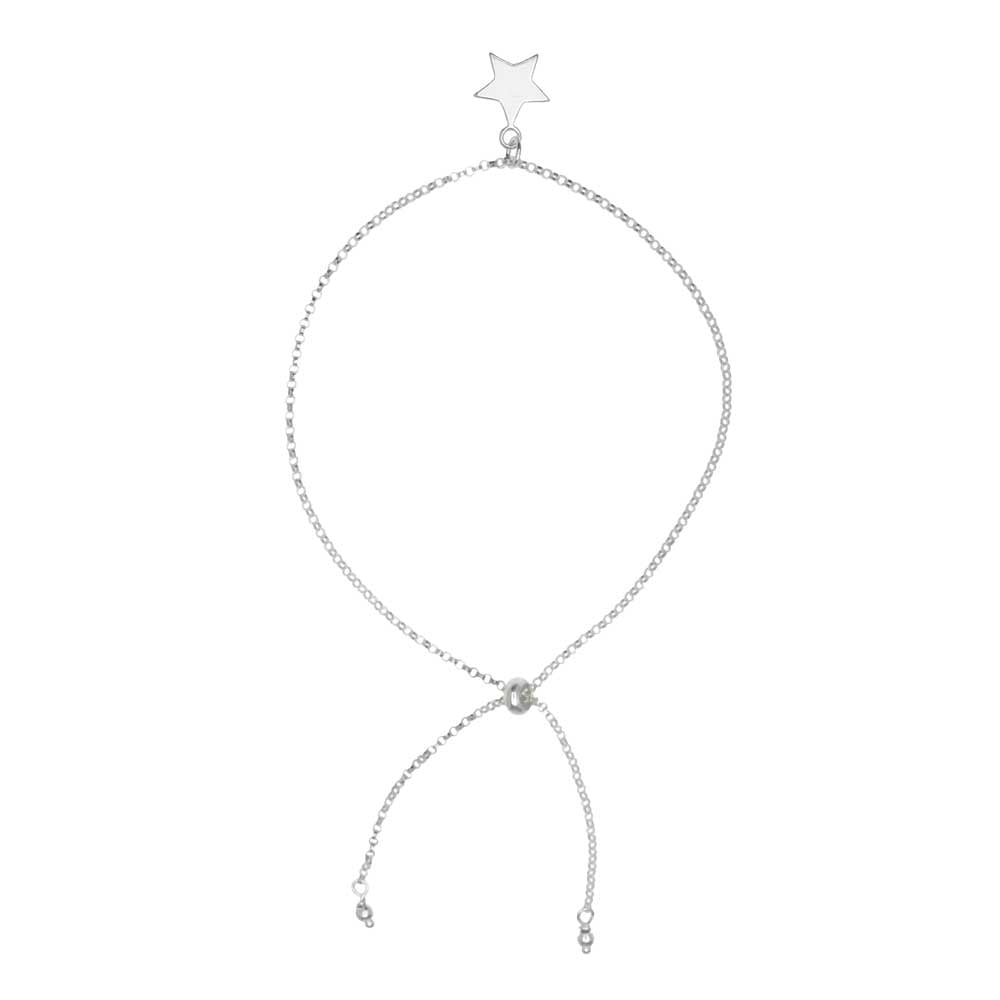 Retired - Sterling Silver Adjustable Slider Star Bracelet