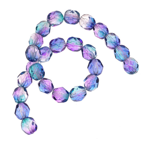 Czech Glass 3-Cut Round Window Beads (Soccer Ball Bead) Art. 151-19501 -  Crystals and Beads for Friends