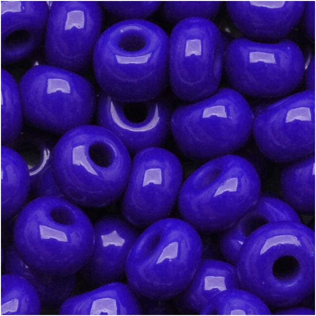 Czech Seed Beads 6/0 Royal Blue Opaque (1 Ounce)