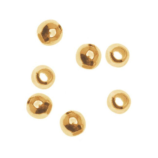 14k Gold FIlled Beads, Seamless Round 2.5mm (20 Pieces)