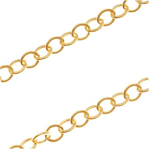 24 in 14K Yellow Gold Vermeil Curb Chain (6.4mm)