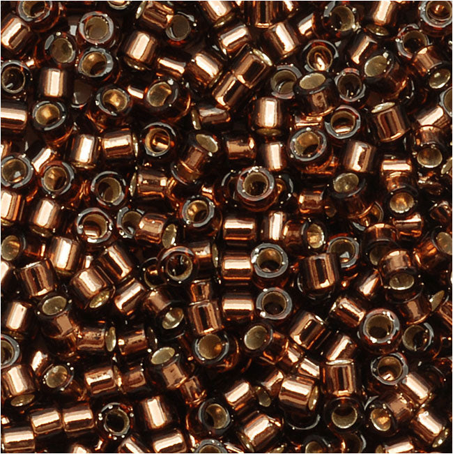 Miyuki Delica Seed Beads, 11/0 Size, Silver Lined Brown DB150 (2.5