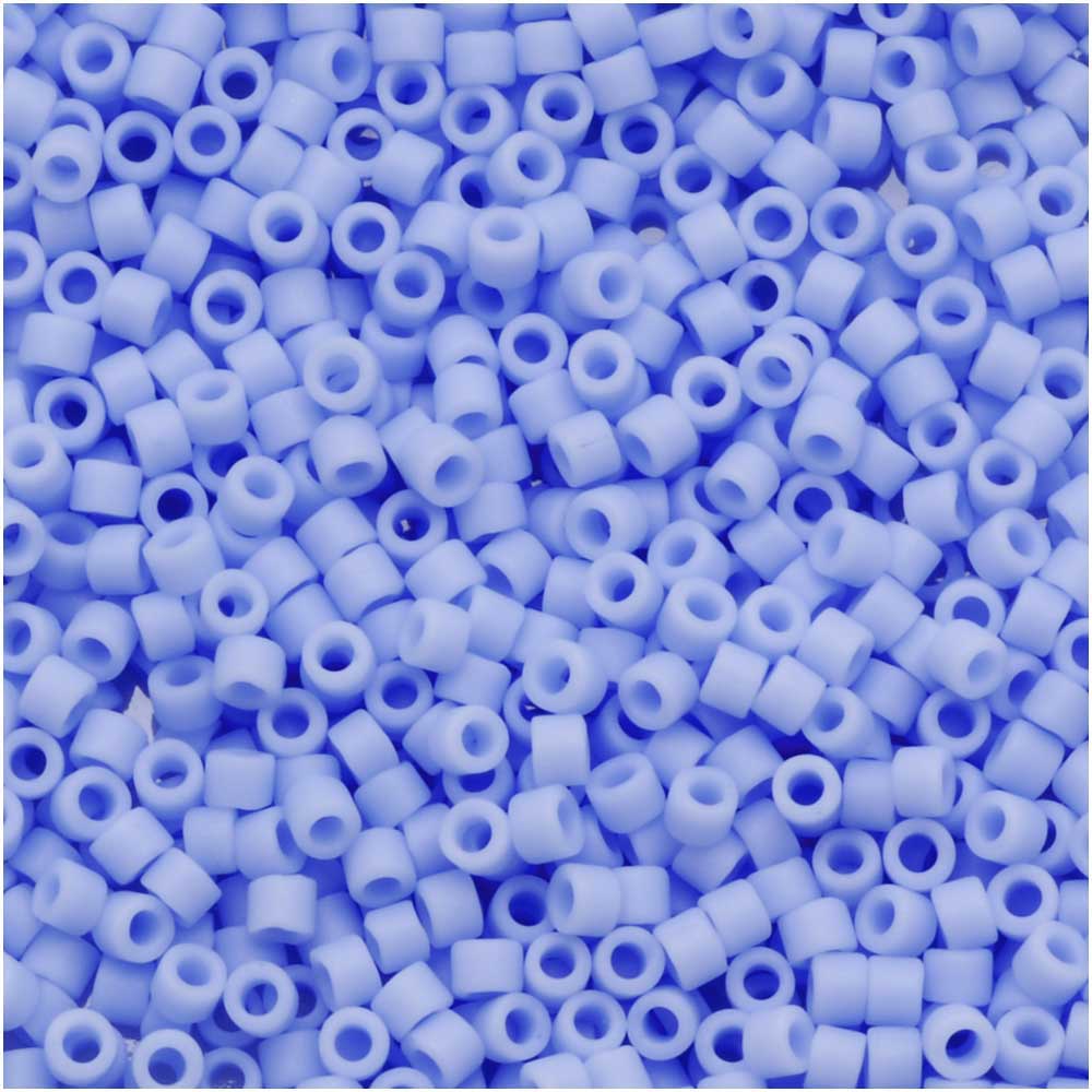 Miyuki Delica Seed Beads, 11/0 Size, Matte Opaque Agate Blue DB1587 (2.5