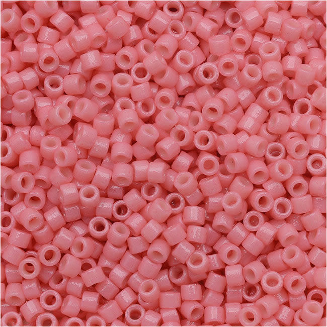 Miyuki Delica Seed Beads, 11/0 Size, Duracoat Opaque Guava Pink DB2115 (7.2 Grams)