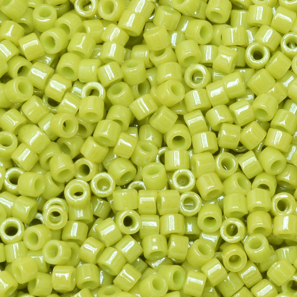 Miyuki Delica Seed Beads, 11/0 Size, #262 Opaque Chartruese Luster (2.5