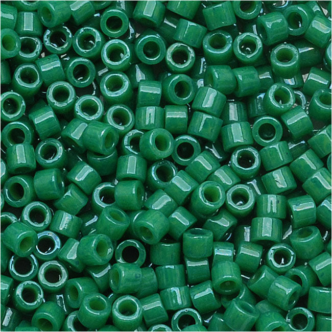 Miyuki Delica Seed Beads, 11/0 Size, Dyed Opaque Jade Green DB656 (2.5