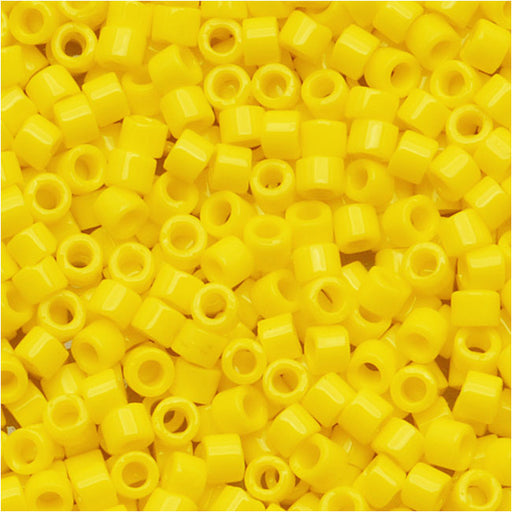 Miyuki Delica Seed Beads, 11/0 Size, Opaque Yellow DB721 (2.5" Tube)