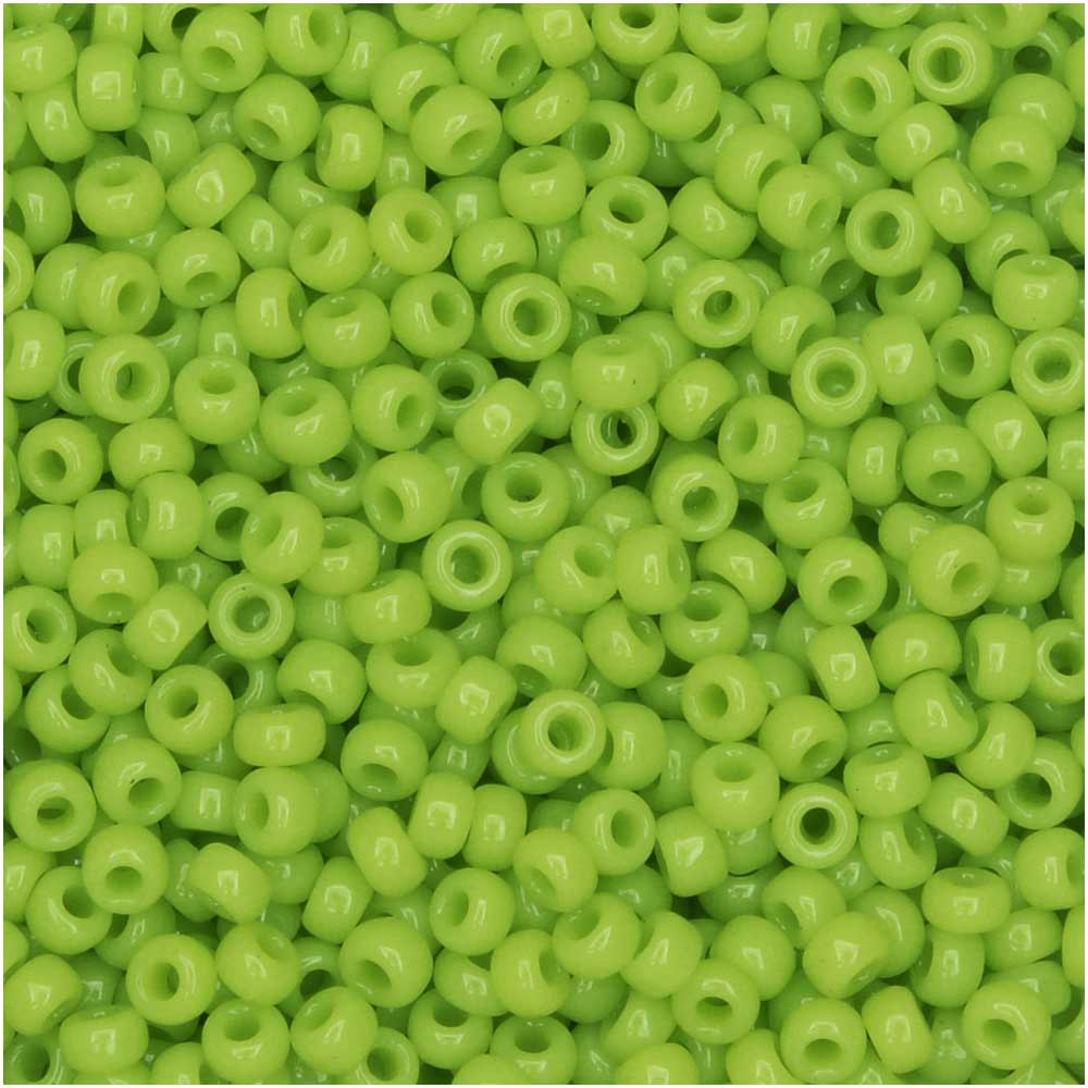 Miyuki Round Seed Beads, 11/0 Size, #416 Opaque Chartreuse, Green (8.5 Gram Tube)