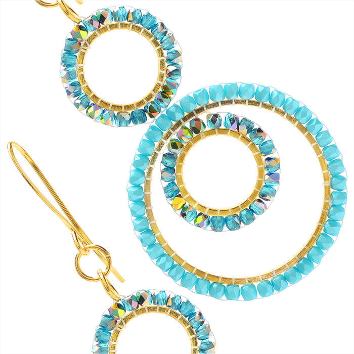 Jasmine Earrings in Blue — Beadaholique