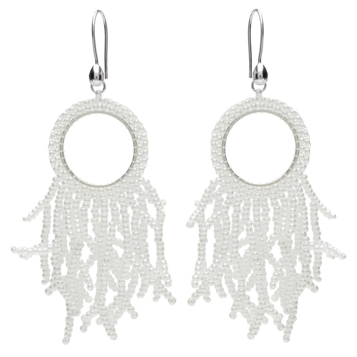 white coral earrings