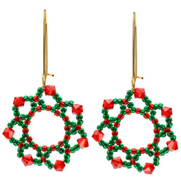 Festive Holiday Flower Earrings