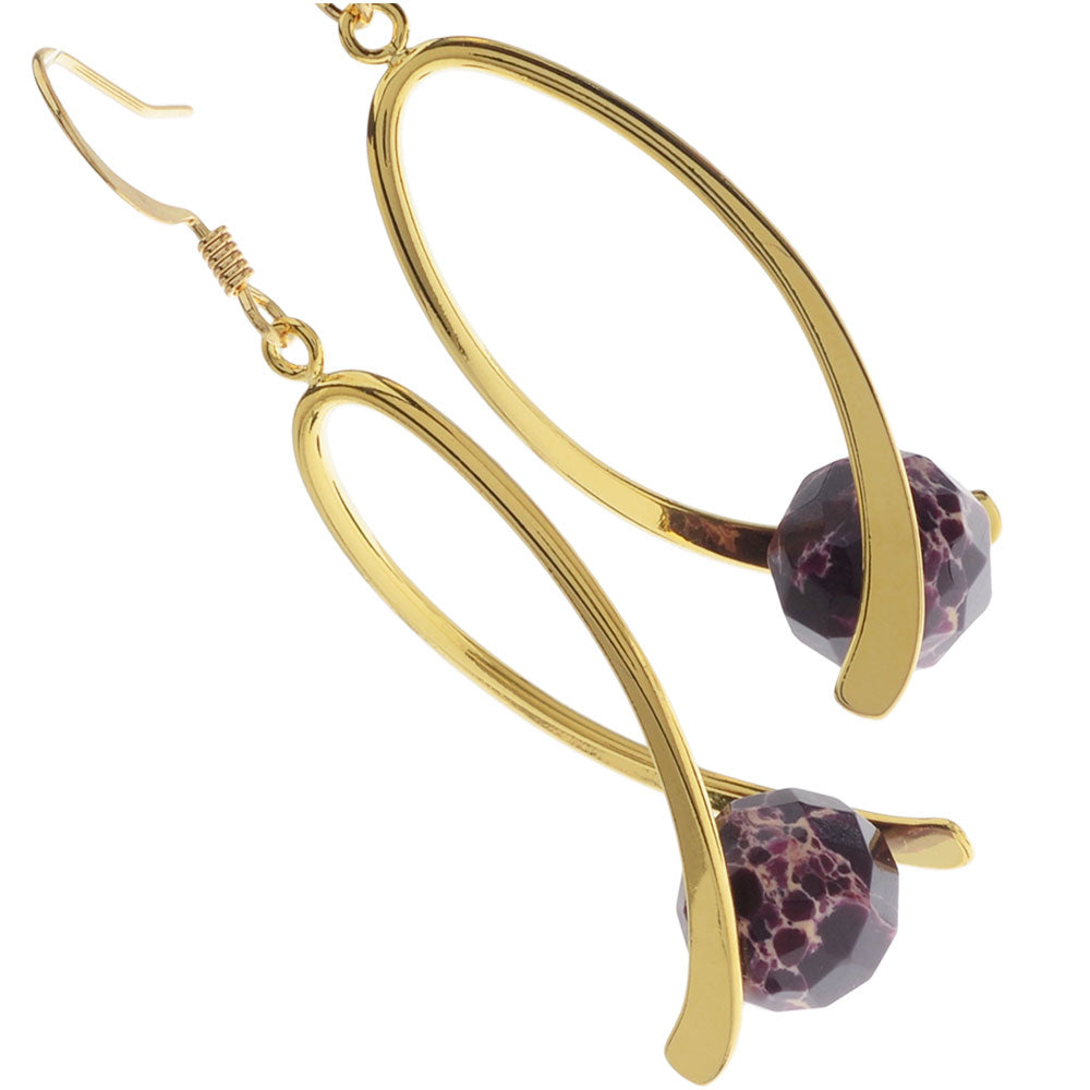 Retired - Pinch Bail Gemstone Earrings in Purple