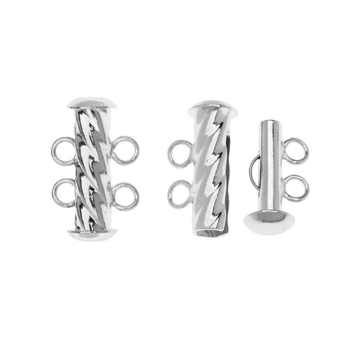 Beadaholique Magnetic Clasp, 6x4.5mm, 36 Set Bulk Pack, Silver Plated