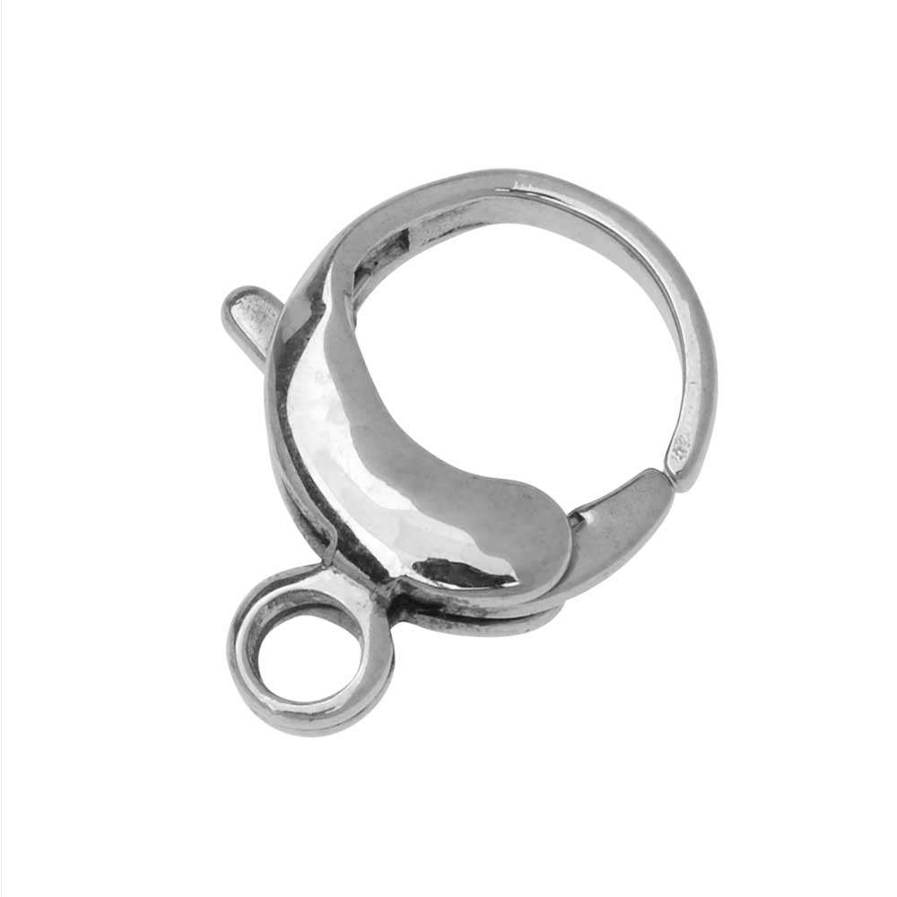 Lobster Clasp, Round 17x12.5mm, Stainless Steel (1 Piece)