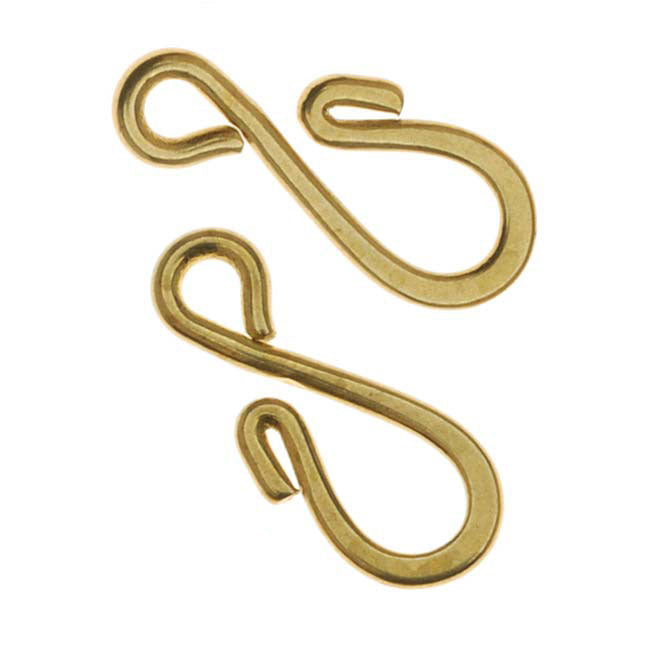 Clasps, S-Hook 16x7mm, Brass (20 Pieces) — Beadaholique