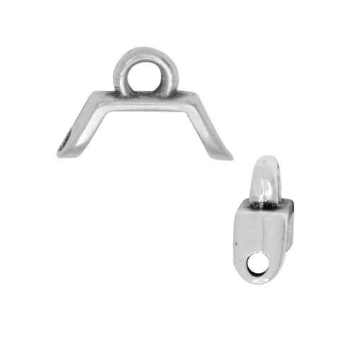 Cymbal Magnetic Clasps for 11/0 Delica & Round Beads, Souda II, Round  15.5x17.5mm, Antiqued Silver Plated (1 Set)