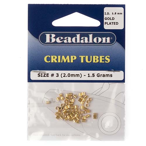The Beadsmith Crimp Beads, Tube 2.5x2.5mm, Black Ox / Gunmetal