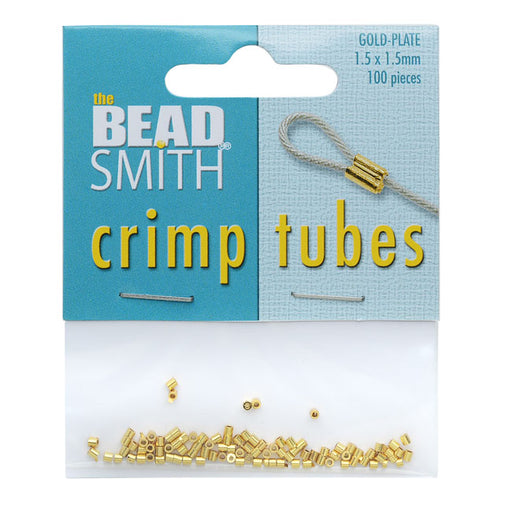 Crimp Bead Covers, 4mm, Gold Tone (144 Pieces)