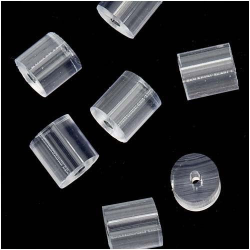 Clear Rubber Tube Earring Backs Stoppers 3x2mm 