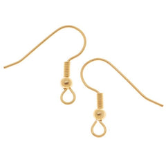 Fish Hook Earring Wires 18x13mm Gold Filled (Pair)