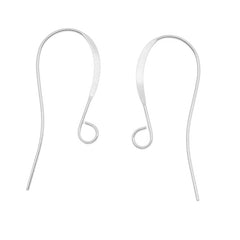 Earring Findings, French Hook Earring Wire with Loop 24.5mm Long / 23 Gauge  Thick, Titanium (10 Pairs) — Beadaholique