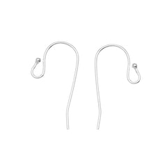 Earring Findings, Fish Hook Ear Wire 15x15mm, Gun Metal Plated (25 Pairs) —  Beadaholique