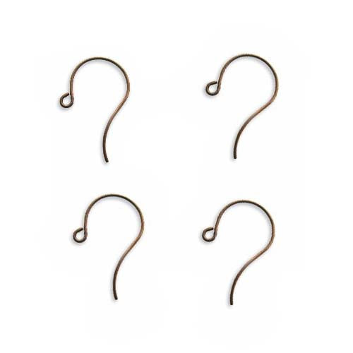 Earring Findings, Hook with Ball & Coil 18mm Long 23 Gauge, Silver Plated  (20 Pieces) — Beadaholique