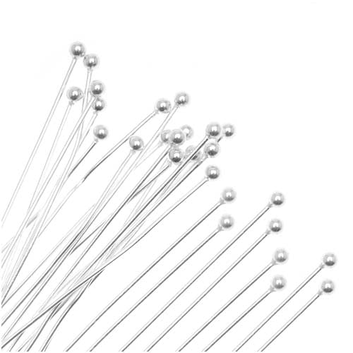 Stainless Steel XL Long Ball Head Pins for Jewelry Making, Earrings,  Crafts- Hypoallergenic (70mm x 24 Gauge) 3 Inch