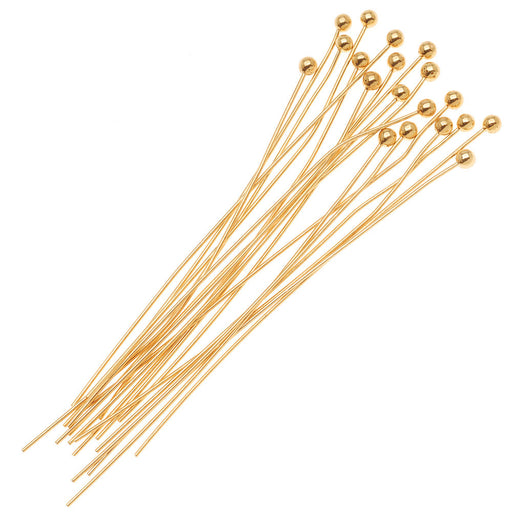 MECCANIXITY 150Pcs Flat Head Pins for Jewelry Making 40mm Brass