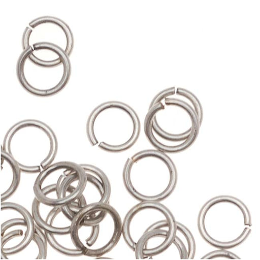 TierraCast Black Finish Brass Open Oval Jump Rings 6mm 20 Gauge (50)