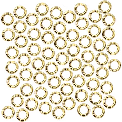 SNAPEEZ® II ULTRAPLATE® Ring Hard Open Jump Ring 4mm Heavy Gauge (Pk 50).  Made in USA.