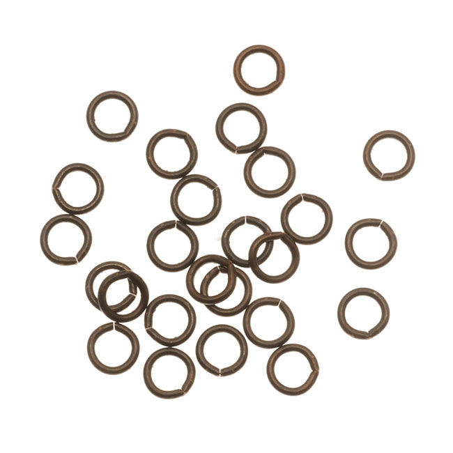 Vintaj Natural Brass Jump Rings 4mm Open 21 Gauge (25 Pieces)