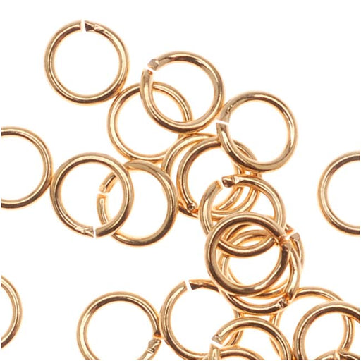 5mm Gold Plated Smooth Round 22 gauge Open Jump Rings 300 Bulk