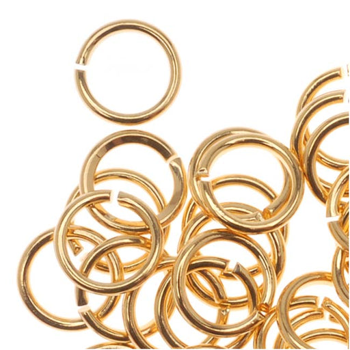 NuGold 4mm I.D. 18 Gauge Jump Rings, 1/2 oz (~125 rings) – Beaducation